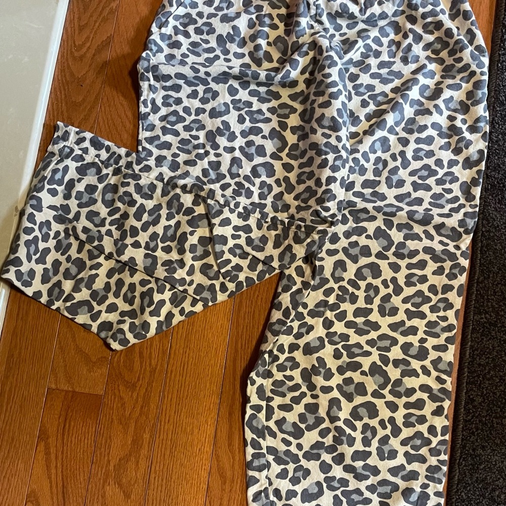 Animal print pajama bottoms